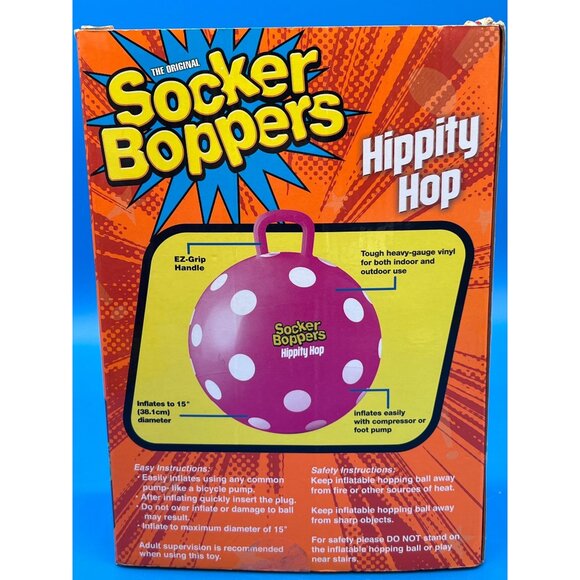 The Original Socker Boppers Hippity Hop 15" Diameter Ball For Ages 3+ Indoor & O - Picture 3 of 5